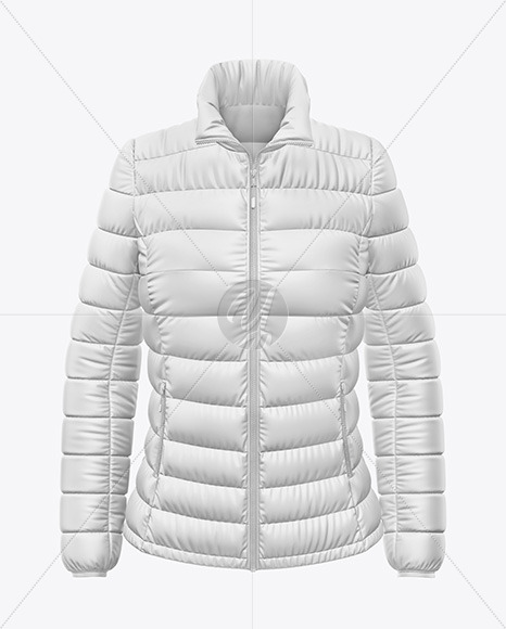 Matte Women&#039;s Down Jacket Mockup - Front View