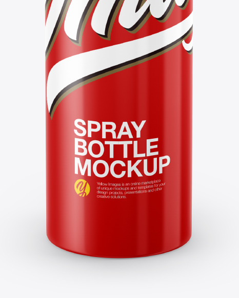 Glossy Spray Bottle Mockup