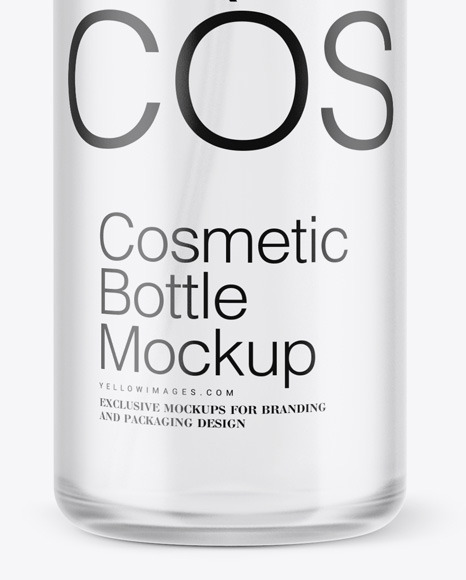 Frosted Cosmetic Bottle Mockup