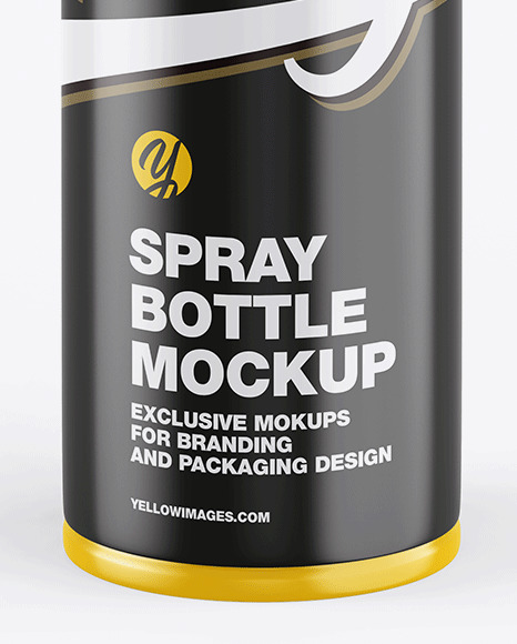Glossy Spray Bottle Mockup