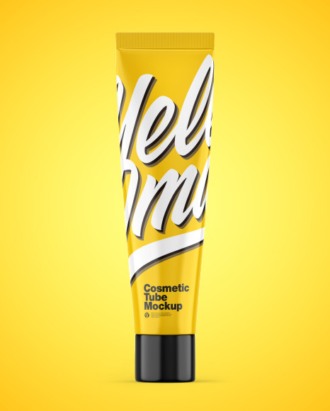 Glossy Cosmetic Tube Mockup