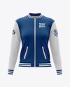 Women’s Long Sleeve Bomber Jacket Mockup - Front View