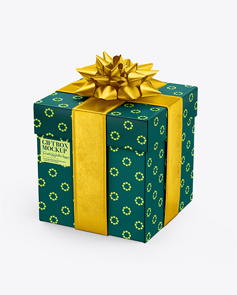 Matte Gift Box Mockup