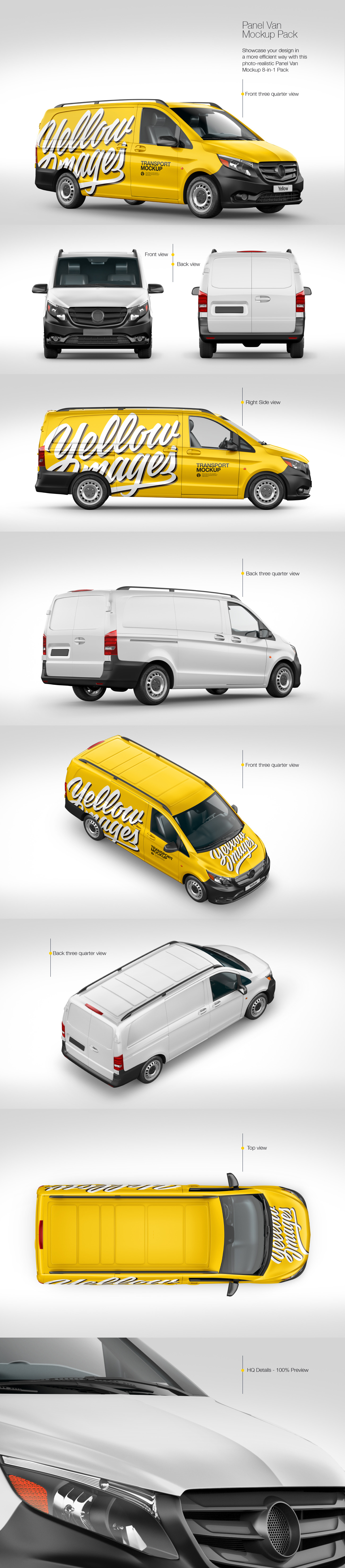 Panel Van Mockup Pack Panel Van Mockup Pack