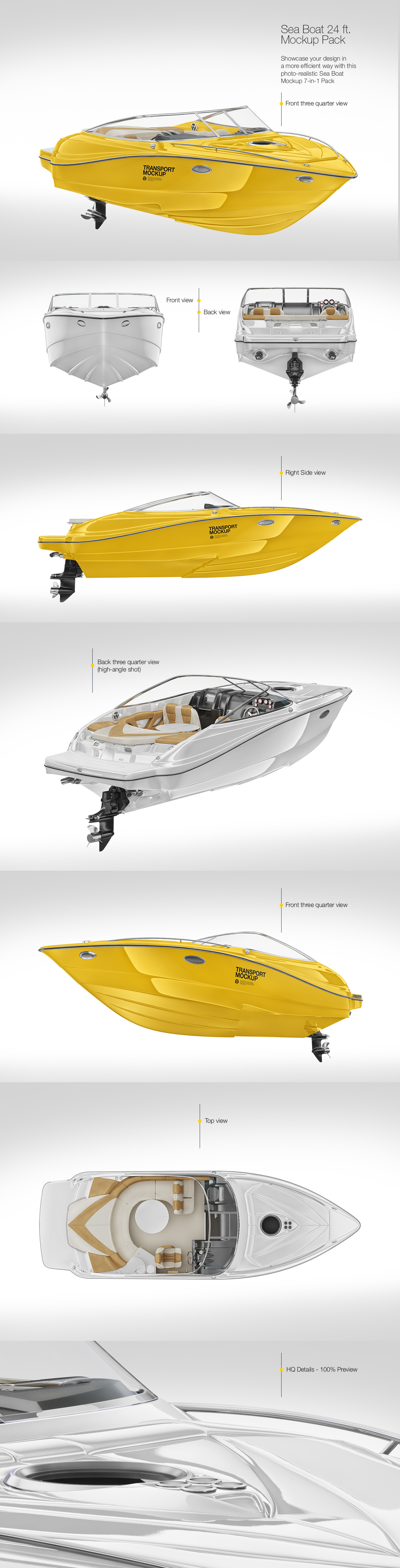 Sea Boat 24 ft. Mockup Pack