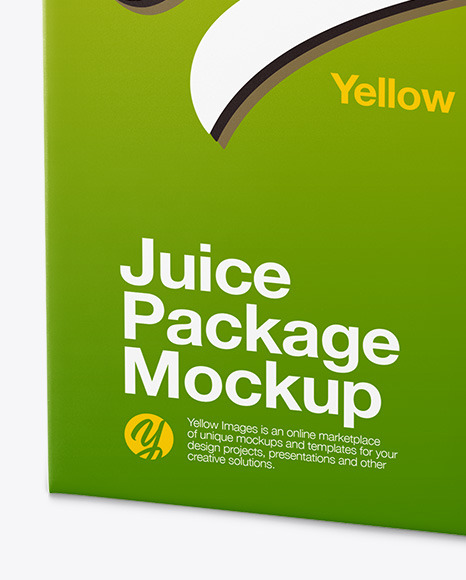 Juice Package Mockup - Half Side View