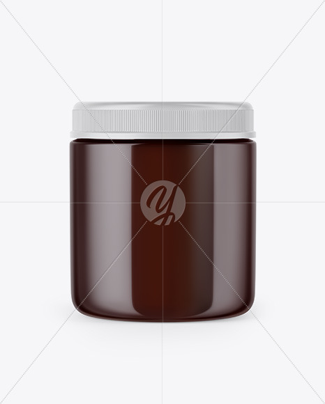 Amber Cosmetic Jar Mockup