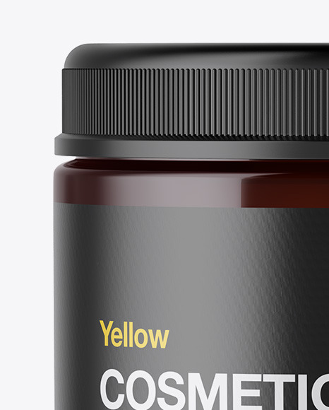 Amber Cosmetic Jar Mockup