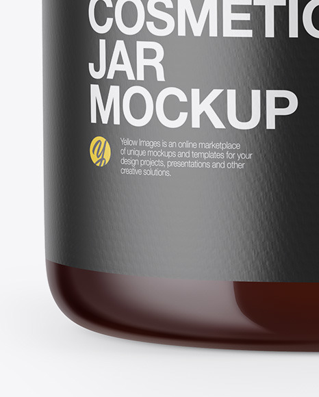 Amber Cosmetic Jar Mockup