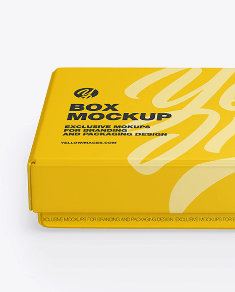 Matte Gift Box Mockup