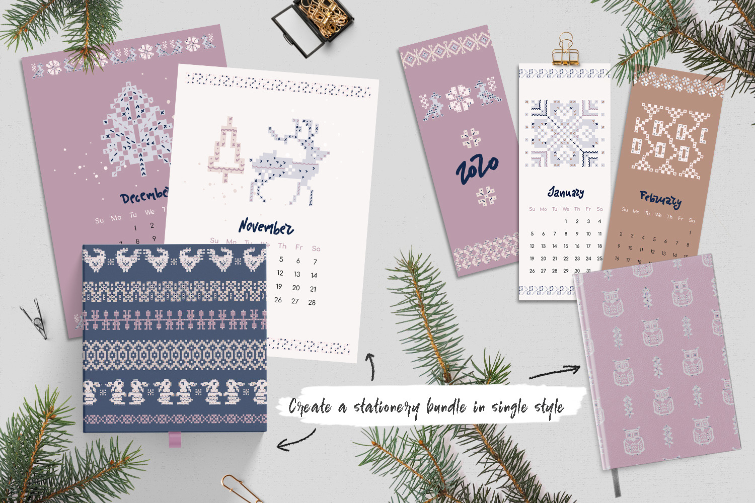Scandi knit ornaments collection Scandi knit ornaments collection