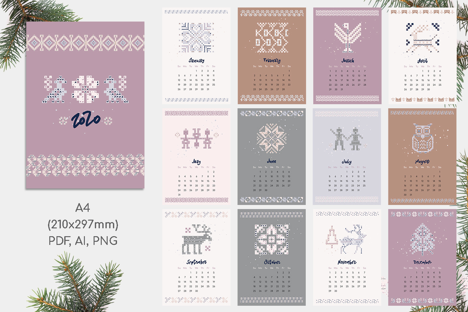Scandi knit ornaments collection Scandi knit ornaments collection
