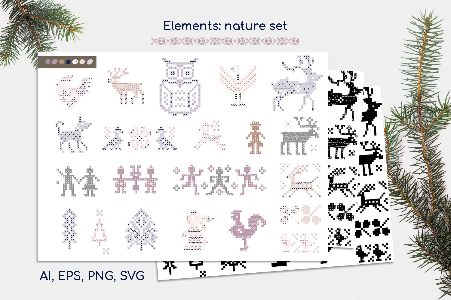 Scandi knit ornaments collection Scandi knit ornaments collection