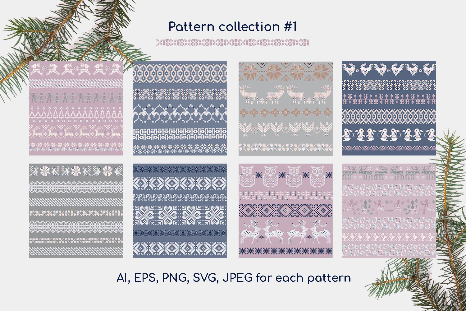 Scandi knit ornaments collection Scandi knit ornaments collection