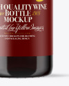 Clear Glass Red Wine Bottle Mockup