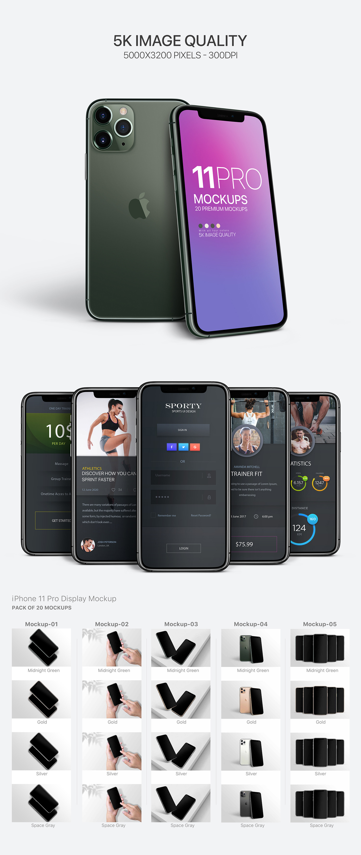 iPhone 11 Pro Display Mockups Vol. 02