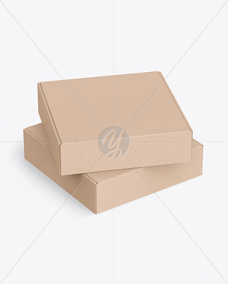 Two Kraft Boxes Mockup