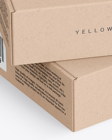 Two Kraft Boxes Mockup