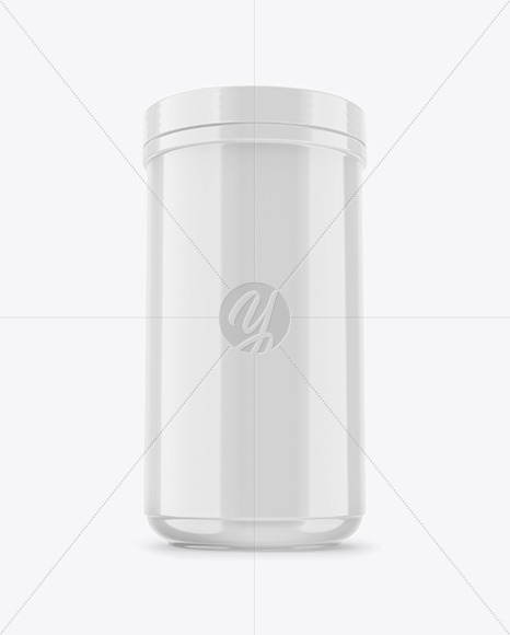 Glossy Protein Jar Mockup