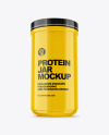 Glossy Protein Jar Mockup