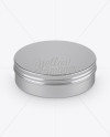 Metal Round Tin Box Mockup - Front View (High-Angle Shot)