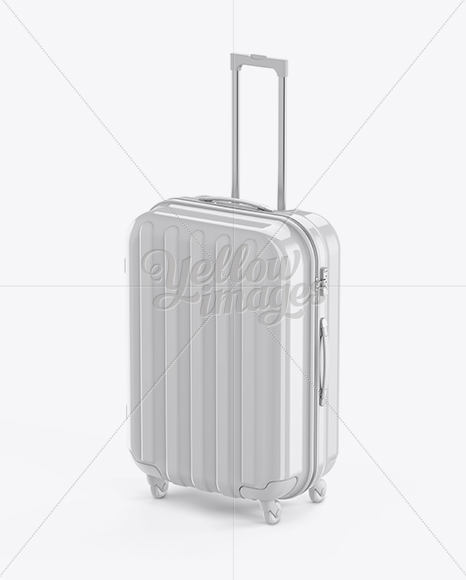 Travel Suitecase Mockup - Halfside View