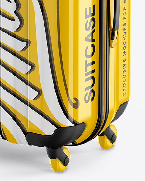 Travel Suitecase Mockup - Halfside View