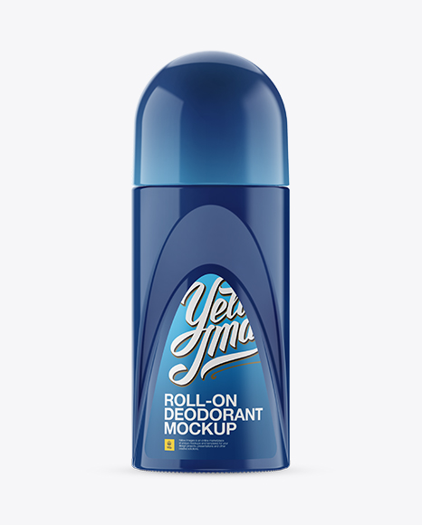 Plastic Glossy Roll-On Deodorant Mockup