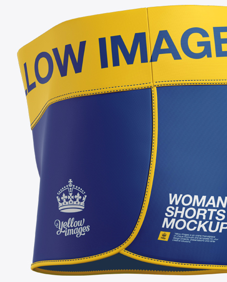 Women&#039;s Fitness Shorts Mockup - Side View