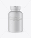 Matte Plastic Fish Oil Bottle Mockup - Front View