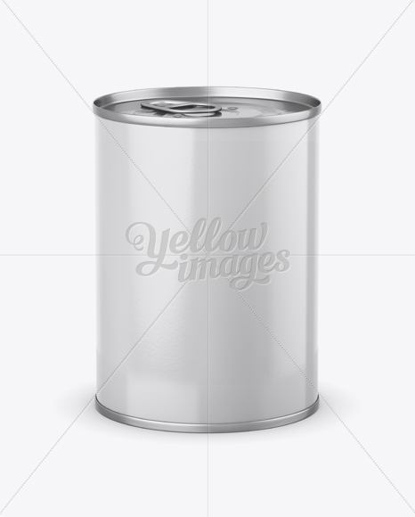 Tin Can With Pull Tab Mockup (High-Angle Shot)