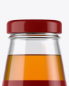 330ml Clear Glass Apple Juice Bottle Mockup