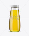 330ml Clear Glass Grape Juice Bottle Mockup