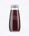 330ml Clear Glass Plum Juice Bottle Mockup