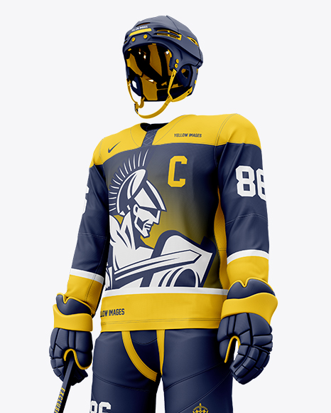 Men’s Full Ice Hockey Kit mockup (Half Side View)