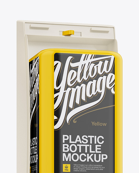 Open Plastic Soap Dispenser Mockup - Halfside View