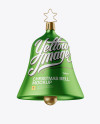 Metallic Christmas Bell Mockup - Front View