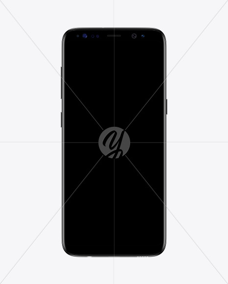 Midnight Black Samsung Galaxy S8 Phone Mockup