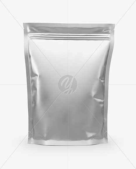 Matte Metallic Stand Up Pouch Mockup