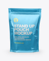 Matte Metallic Stand Up Pouch Mockup