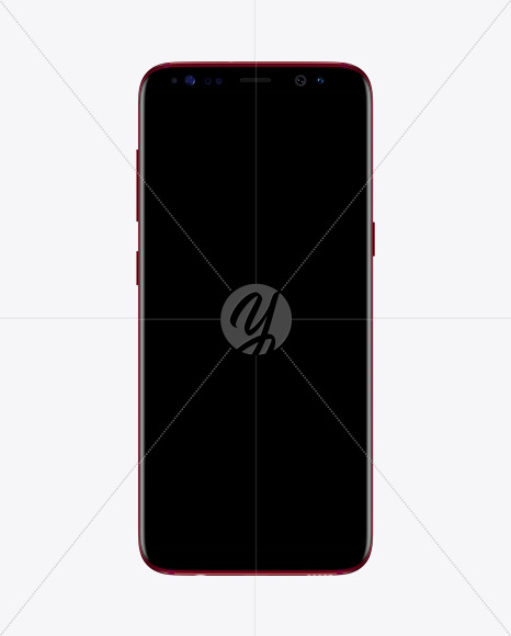 Burgundy Red Samsung Galaxy S8 Phone Mockup