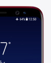 Burgundy Red Samsung Galaxy S8 Phone Mockup