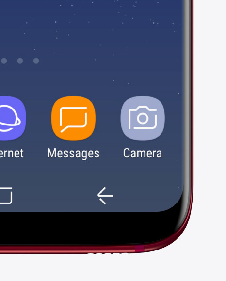 Burgundy Red Samsung Galaxy S8 Phone Mockup