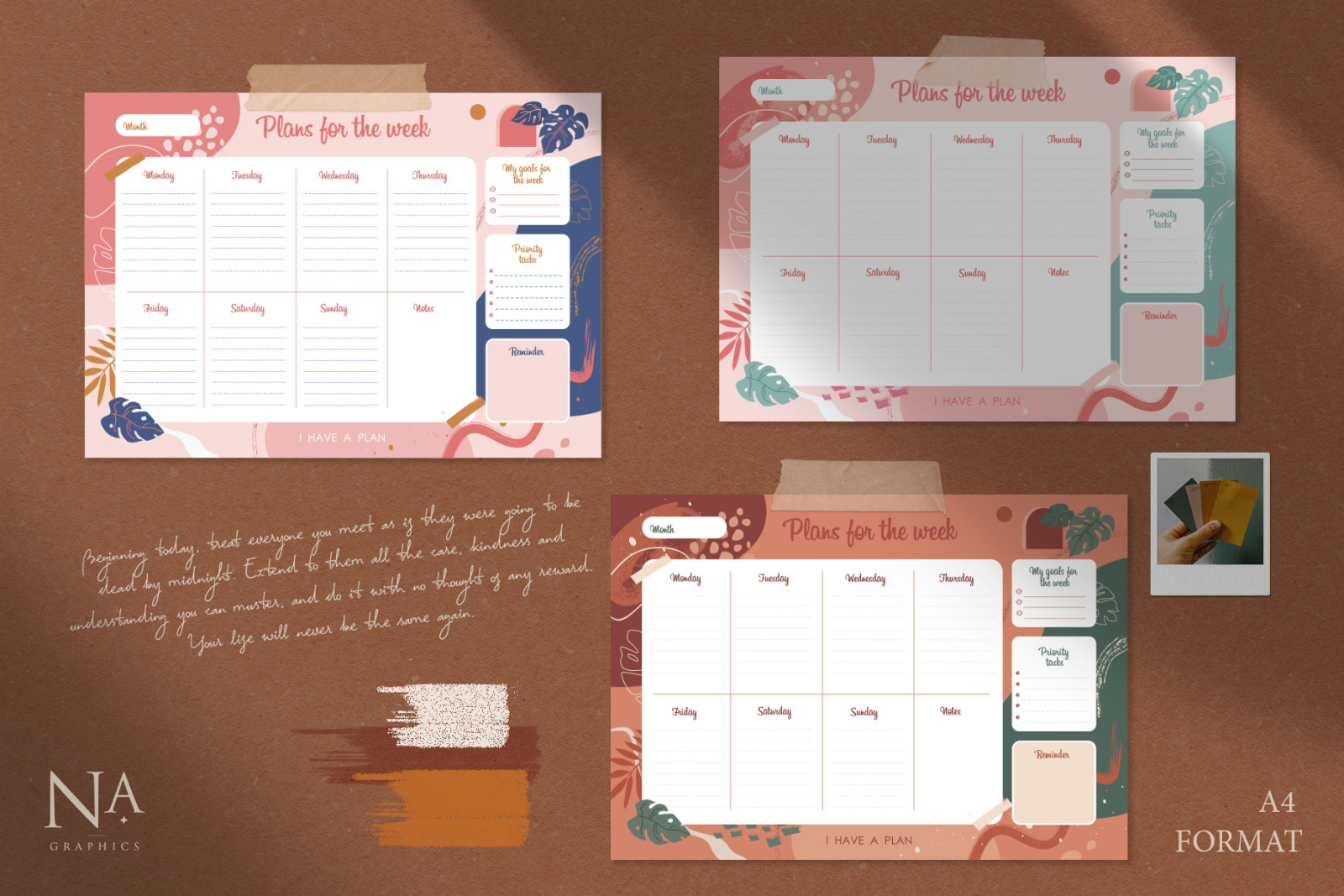 Modernistic Weekly Planner Modernistic Weekly Planner