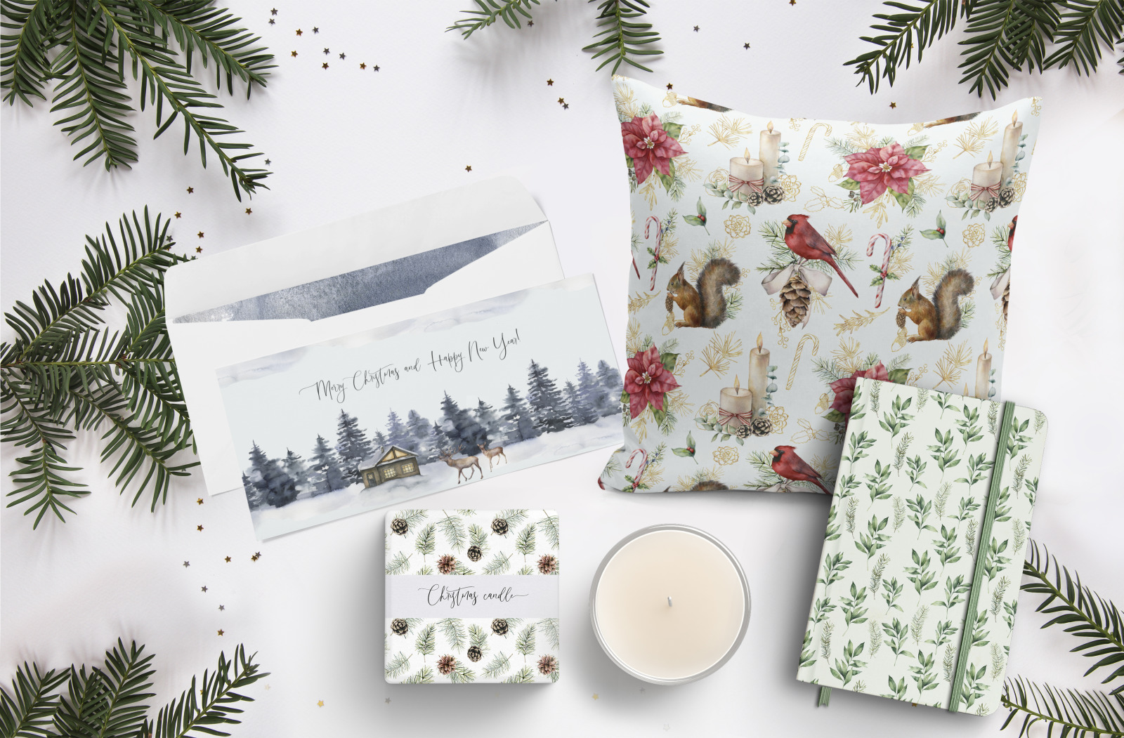 20 Vintage Christmas patterns. Watercolor bundle 20 Vintage Christmas patterns. Watercolor bundle