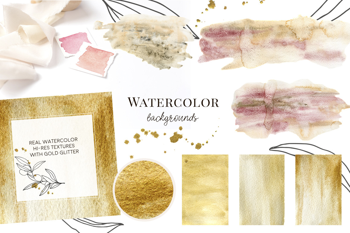 Olives. Watercolor collection