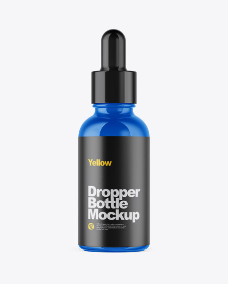 Glossy Dropper Bottle Mockup