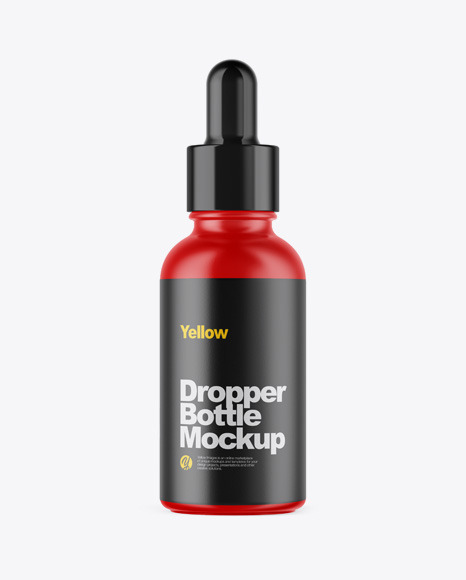 Matte Dropper Bottle Mockup