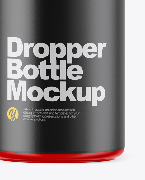 Matte Dropper Bottle Mockup