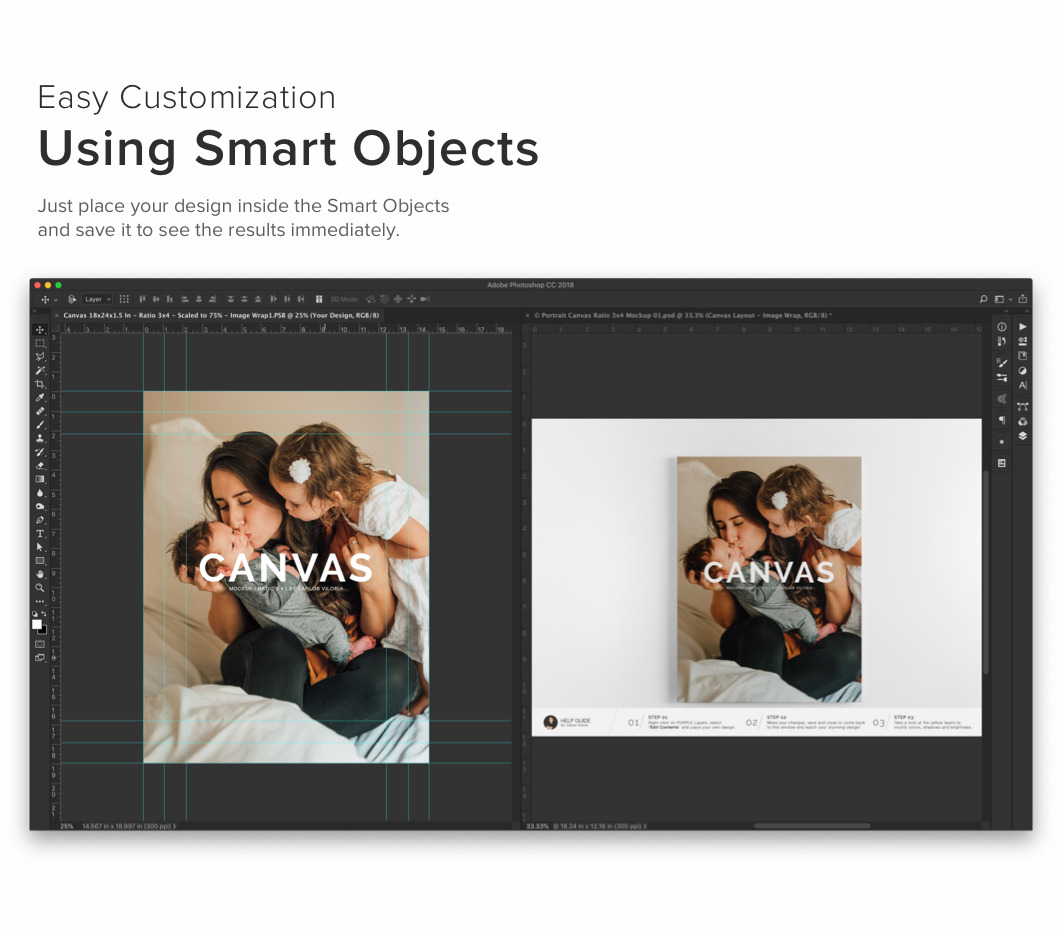 Portrait Canvas Ratio 3x4 Mockup Portrait Canvas Ratio 3x4 Mockup